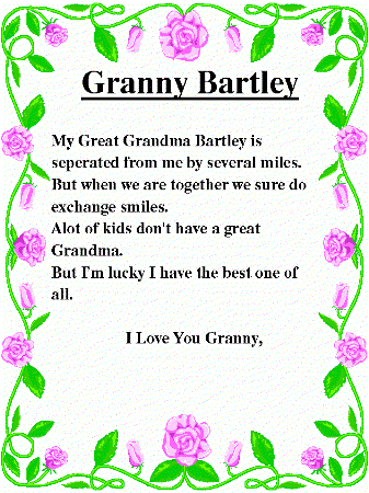 Poem for Granny Bartley